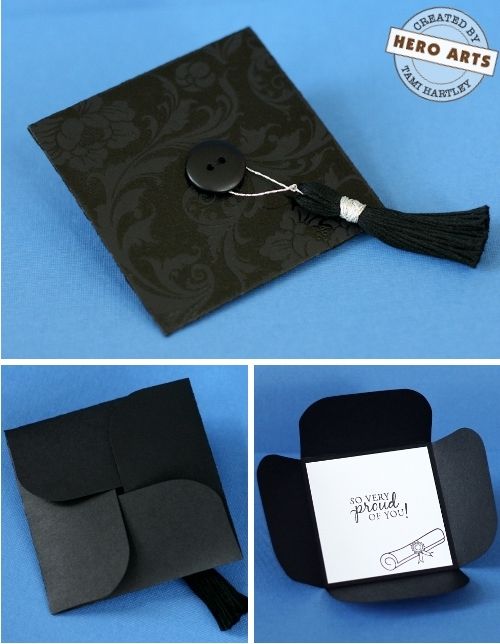 Folded Graduation Cap Card Template Folded Graduation Cap Card Template