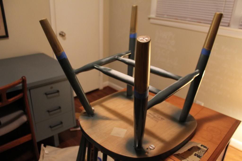 Gold-dipped dining chair tutorial