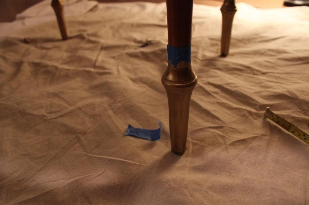 Gold-dipped dining chair tutorial