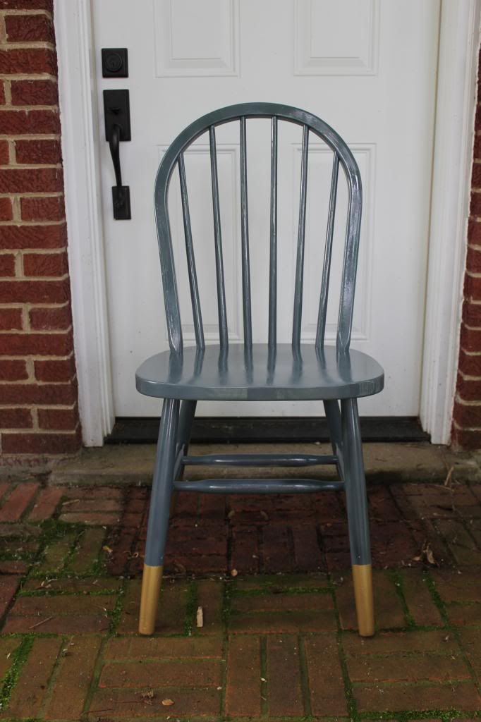 Gold-dipped dining chair tutorial