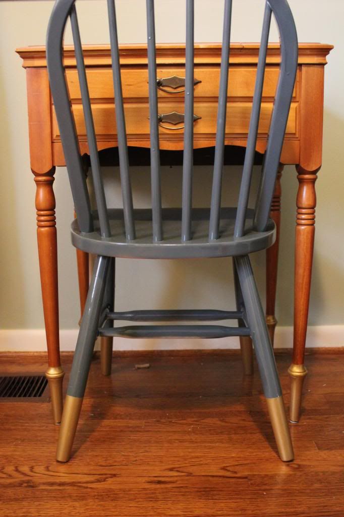Gold-dipped dining chair tutorial
