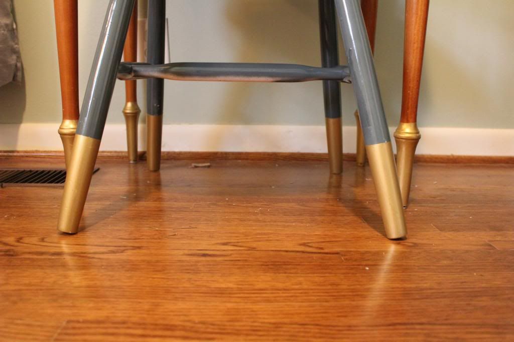 Gold-dipped dining chair tutorial