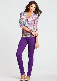 Britt Low-Rise Skinny Color Jean Purple