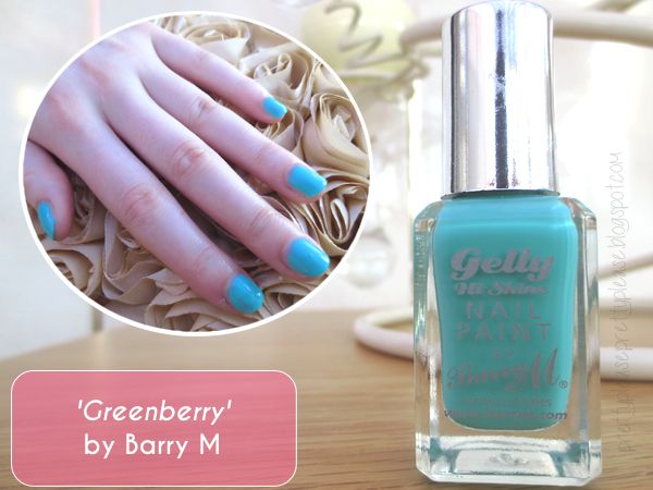 Greenberry by Barry M swatch and product photo