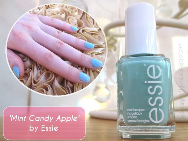 Mint Candy Apple by Essie swatch and product photo