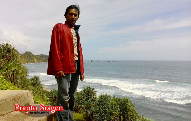 Ekspresi PS lagi kecapekan di pantai Nampu Wonogiri