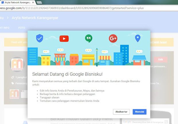 Setelah Berhasil di Verifikasi akhirnya dapat Selamat Datang
