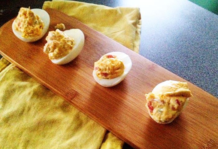 BeeStew: Pimento Cheese Deviled Eggs