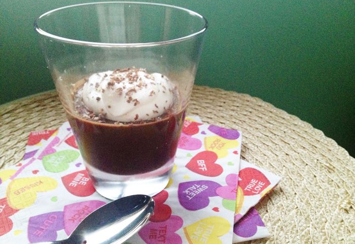 chocolate-almond pots de creme