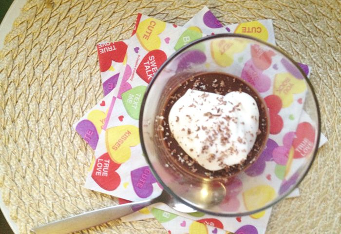 Chocolate-almond pots de creme
