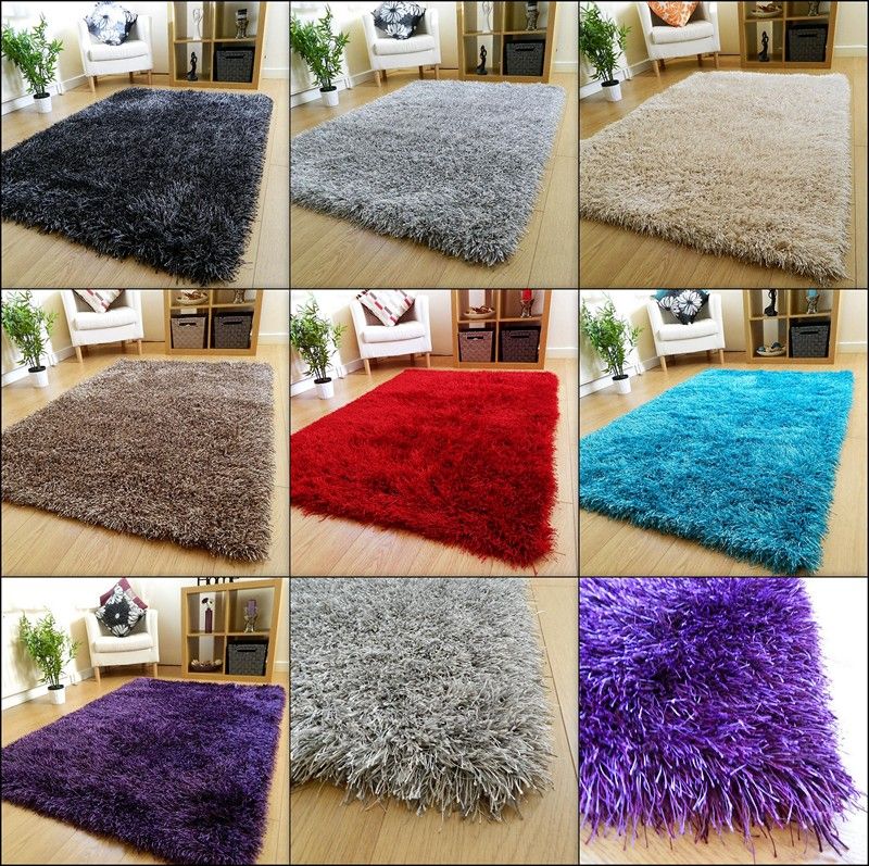 NEW LARGE SMALL THICK SOFT SHAGGY PILE RUGS HAND MADE HIGH QUALIT SILKY